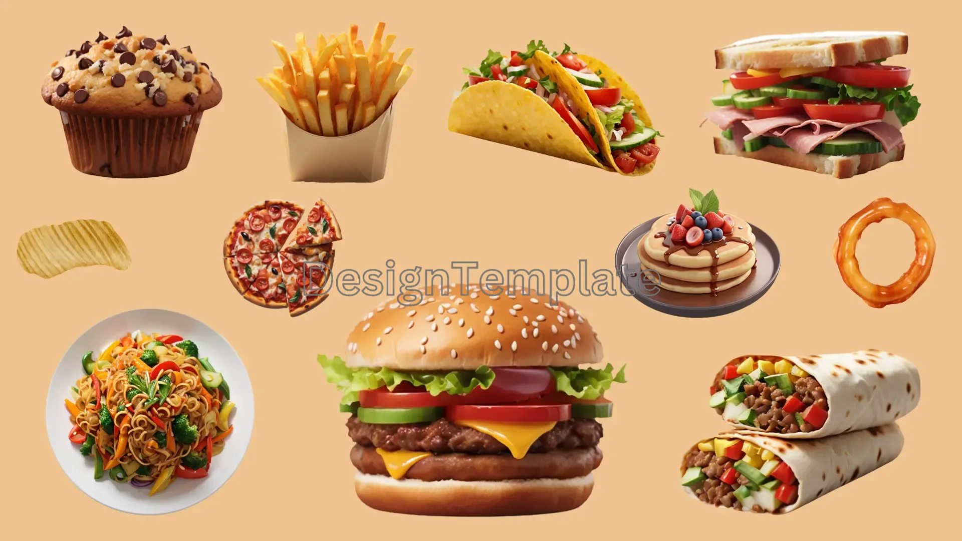 Engaging Fast Food 3D Elements Pack image